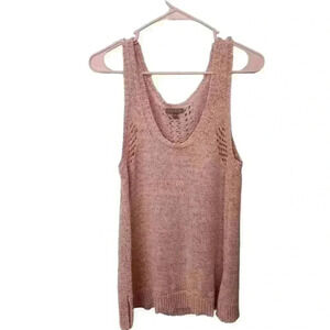 Lilla orange pink sweater knit tank size small